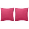 Oreillers d'extérieur lot de 2 45 x 45 cm Rose 