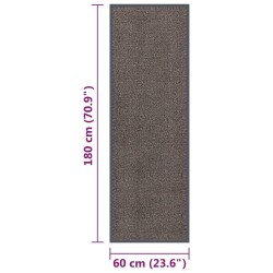 Paillasson touffeté 60x180 cm Marron foncé 