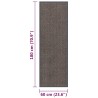 Paillasson touffeté 60x180 cm Marron foncé 