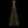 Sapin de Noël à LED avec piquets 220 LED colorées 180 cm 