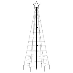 Sapin de Noël à LED avec piquets 220 LED colorées 180 cm 