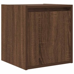 Table de chevet murale chêne marron 38x34x40 cm 