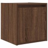 Table de chevet murale chêne marron 38x34x40 cm 