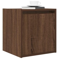 Table de chevet murale chêne marron 38x34x40 cm 