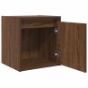 Table de chevet murale chêne marron 38x34x40 cm 