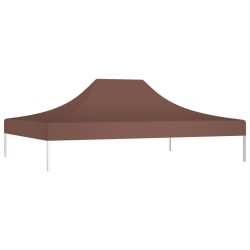Toit de tente de réception 4,5x3 m Marron 270 g/m² 