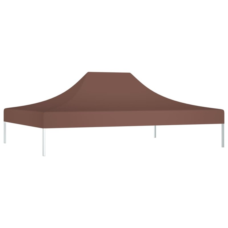 Toit de tente de réception 4,5x3 m Marron 270 g/m² 