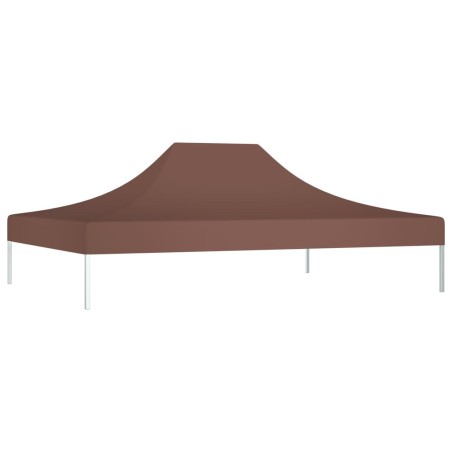 Toit de tente de réception 4,5x3 m Marron 270 g/m² 