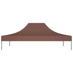 Toit de tente de réception 4,5x3 m Marron 270 g/m² 