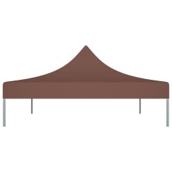 Toit de tente de réception 4,5x3 m Marron 270 g/m² 