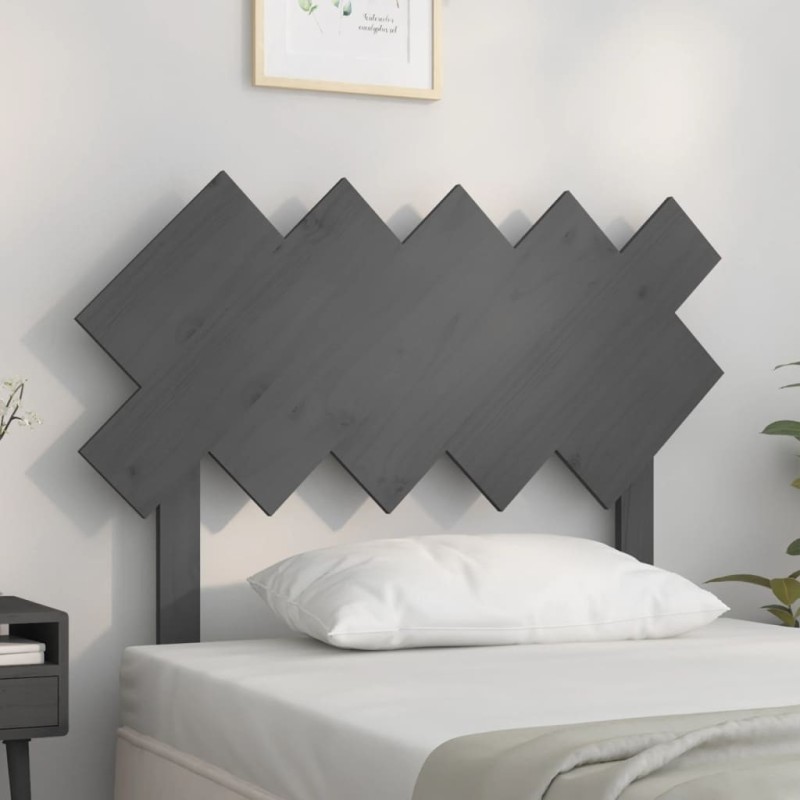 Tête de lit Gris 104x3x80,5 cm Bois massif de pin Tête de lit Gris 104x3x80,5 cm Bois massif de pin