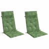 Coussins de chaise à dossier haut lot de 2 modèle de feuille 
