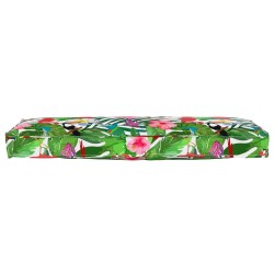 Coussin de Palette pour Banc Jungle Tropicale 120x40x8 cm Tissu Oxford 