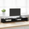Support de moniteur chêne noir 100x24x13 cm bois d'ingénierie 
