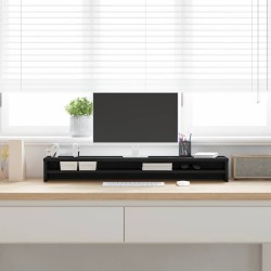 Support de moniteur chêne noir 100x24x13 cm bois d'ingénierie 