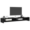 Support de moniteur chêne noir 100x24x13 cm bois d'ingénierie 