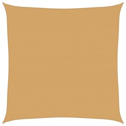 Voile d'ombrage 160 g/m² carré sable 4x4 m PEHD 