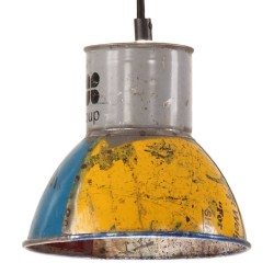 Lampe suspendue industrielle 25 W Multicolore Ronde 17 cm E27 