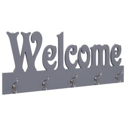Porte-manteau mural WELCOME Gris 74x29,5 cm 