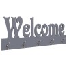 Porte-manteau mural WELCOME Gris 74x29,5 cm 