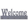 Porte-manteau mural WELCOME Gris 74x29,5 cm 
