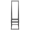 Portant de bois chauffage noir 80x25x90 cm 