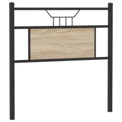 Tête de lit chêne sonoma 75 cm bois d'ingénierie et acier 