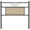 Tête de lit chêne sonoma 75 cm bois d'ingénierie et acier 
