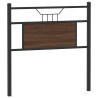 Tête de lit chêne marron 75 cm bois d'ingénierie et acier 