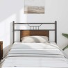 Tête de lit chêne marron 75 cm bois d'ingénierie et acier 