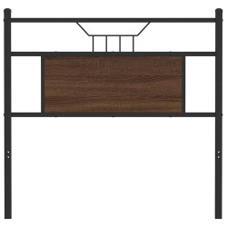 Tête de lit chêne marron 75 cm bois d'ingénierie et acier 