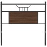Tête de lit chêne marron 75 cm bois d'ingénierie et acier 