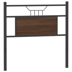 Tête de lit chêne marron 75 cm bois d'ingénierie et acier 