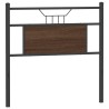 Tête de lit chêne marron 75 cm bois d'ingénierie et acier 