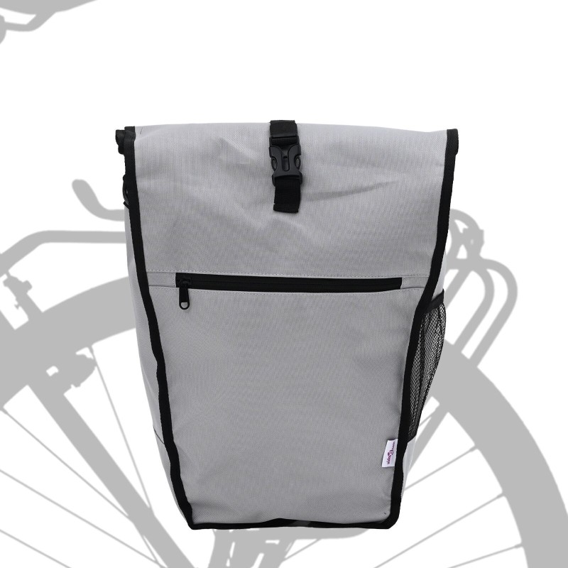 Sac à vélo pour porte-bagages 20 L Gris 34x16x59 cm 