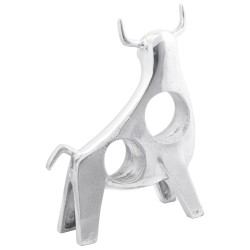 Sculpture de TaureauArgent 22x9,5x34 cm Aluminium 