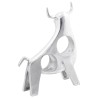 Sculpture de TaureauArgent 22x9,5x34 cm Aluminium 