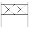 Tête de lit métal noir 107 cm 