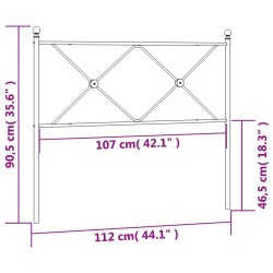 Tête de lit métal blanc 100 cm 
