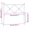 Tête de lit métal blanc 100 cm 