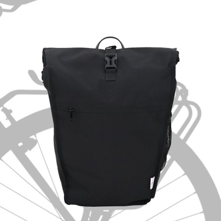 Sac à Vélo pour Porte-bagages 20L Noir 34x16x59 cm 