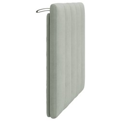 Coussin de tête de lit gris clair 80 cm velours 