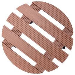 Chariots à plantes 2 pcs Marron Ø30x7,5 cm WPC 