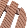 Chariots à plantes 2 pcs Marron Ø30x7,5 cm WPC 