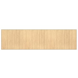 Tapis rectangulaire naturel clair 80x300 cm bambou 