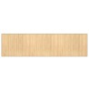 Tapis rectangulaire naturel clair 80x300 cm bambou 