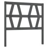 Tête de lit Gris 106x4x100 cm Bois massif de pin 