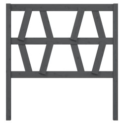 Tête de lit Gris 106x4x100 cm Bois massif de pin 