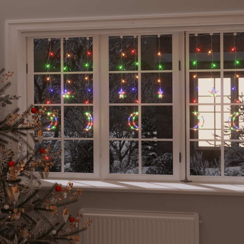 Guirlande lumineuse étoile et lune avec télécommande 345 LED 