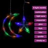 Guirlande lumineuse étoile et lune avec télécommande 345 LED 
